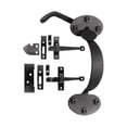 thumbnail image 2 of Acorn  Matte  Black  Forged Iron  Rim Latch, 2 of 2