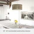 thumbnail image 5 of Hunter - Solhaven 4-light Warm Grey Oak, Large Pendant Light, Dimmable, Modern Style, Drum Shaped, for Bedrooms, Dining, Living Rooms - 19384, 5 of 7