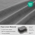 thumbnail image 7 of KoshiMe Faux Linen 100% Blackout Curtains for Living Room Bedroom,84 Inch Long Thermal Insulated Back Tab Window Curtains,DarkGrey, 7 of 7