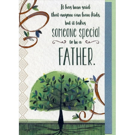 Designer Greetings Deep Green Tree with Multiple Roots Father's Day Card for Someone Special