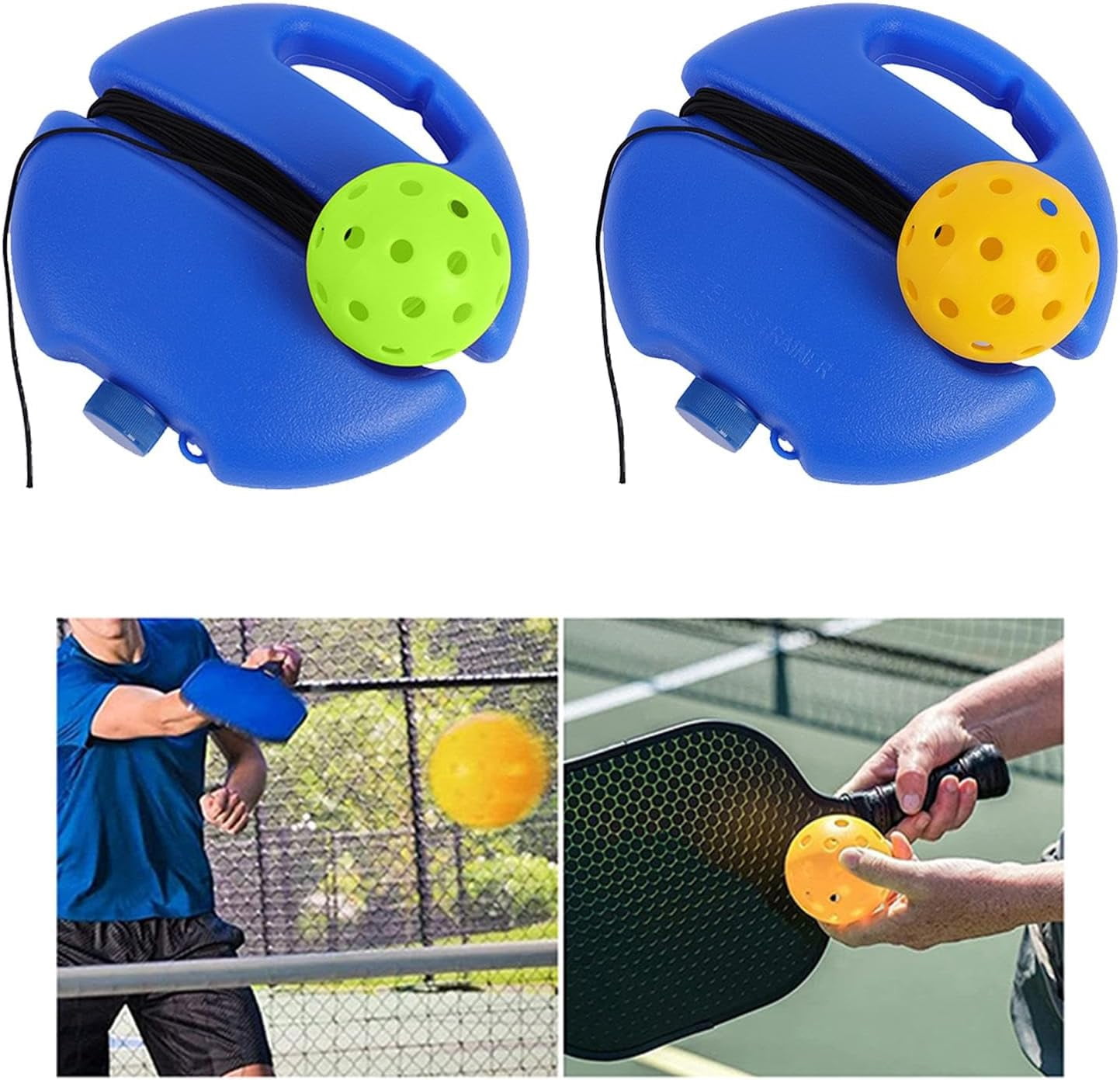 2pack  Pickleball Trainer, Pickleball Trainer, Pickleball Match Buddy, Matchbuddy Pickleball Trainer, Pickleball Training Aids Tool for Beginner Exercise Sport