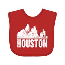 Inktastic Houston Skyline Grunge Boys or Girls Baby Bib
