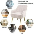 thumbnail image 7 of LUCKHAO  Accent Chair Set of 2,Modern Mid Century Velvet Sherpa Armchair,Comfy Arm Chair for Living Room Bedroom Office Waiting Room,Barrel Chairs, 7 of 7