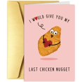 thumbnail image 1 of Tarjeta de San Valentín Obbyidk Funny Food for Him Her, 1 of 8