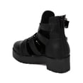 thumbnail image 3 of Breckelle BK63 Women Leatherette Buckle Strappy Round Toe Gladiator Platform Bootie, 3 of 5