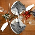 thumbnail image 4 of GZHJMY Cloth Napkin Marble Abstract Gold Black Grey Kitchen Dining Table Decor for Cocktail Gathering Party Holiday Wedding Everyday Use 6 Pack 20" × 20", 4 of 6