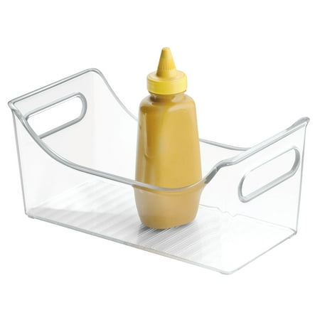 iDesign Clear Fridge Binz Portable Condiment Caddy Organizer, 11.18" x 5.66" x 5.00"