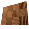 Seismic Audio 12 Pack of Brown 2 Inch Studio Acoustic Foam Sheets - Sound Dampening Tiles - SA-FMDM2-Brown-12Pack
