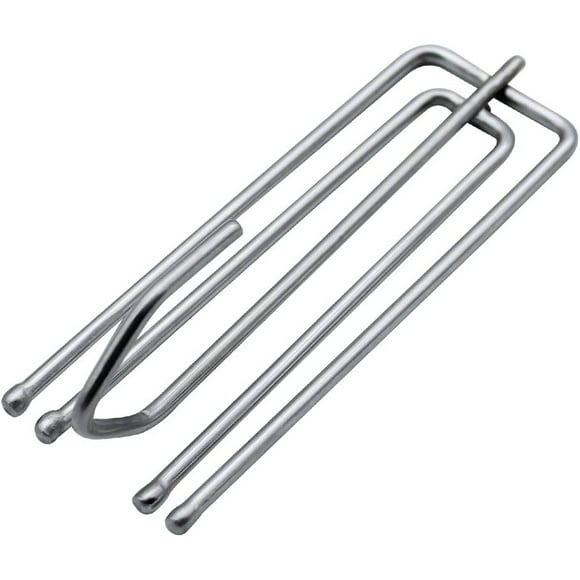 Curtain Stylist's Secret, Pinch Pleat Clips for Elegant Drapes, Easy Installation, Suitable for Heavy Curtains and Door Curtains (Silver Tone, 25-Pack)