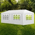 thumbnail image 6 of Patio Outdoor Gazebo Party Tent Canopy White/Blue 10'x 13/ 10'x 20'/ 10'x 30', 6 of 20
