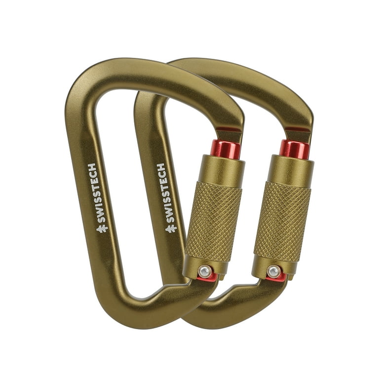 Swiss Tech Climbing Carabiners 30KN Auto Locking Lightweight