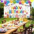 thumbnail image 3 of Happy Birthday Groovy Banner Backdrop Sign for Girls Boys,Happy Birthday Decorations Backdrop,Birthday Party Supplies Photo Background for Children, 3 of 6