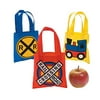 Mini Train Party Tote Bags (12 pack of bright colors) Favor Bags and Party Supplies