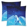 thumbnail image 1 of MKHERT Flying White Pegasus Horse Throw Pillowcase Pillow Cover Cushion Couver 18x18 inch, Set of 2, 1 of 2