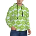 thumbnail image 2 of Goofa Green Lemon Slices for Men's Hooded Sweatshirt - Lightweight Pullover Hoodie with Kangaroo Pocket, Perfect for Everyday Wear-XX-Large, 2 of 7