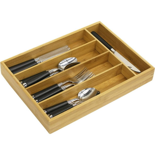 Home Basics Cutlery Tray, Bamboo