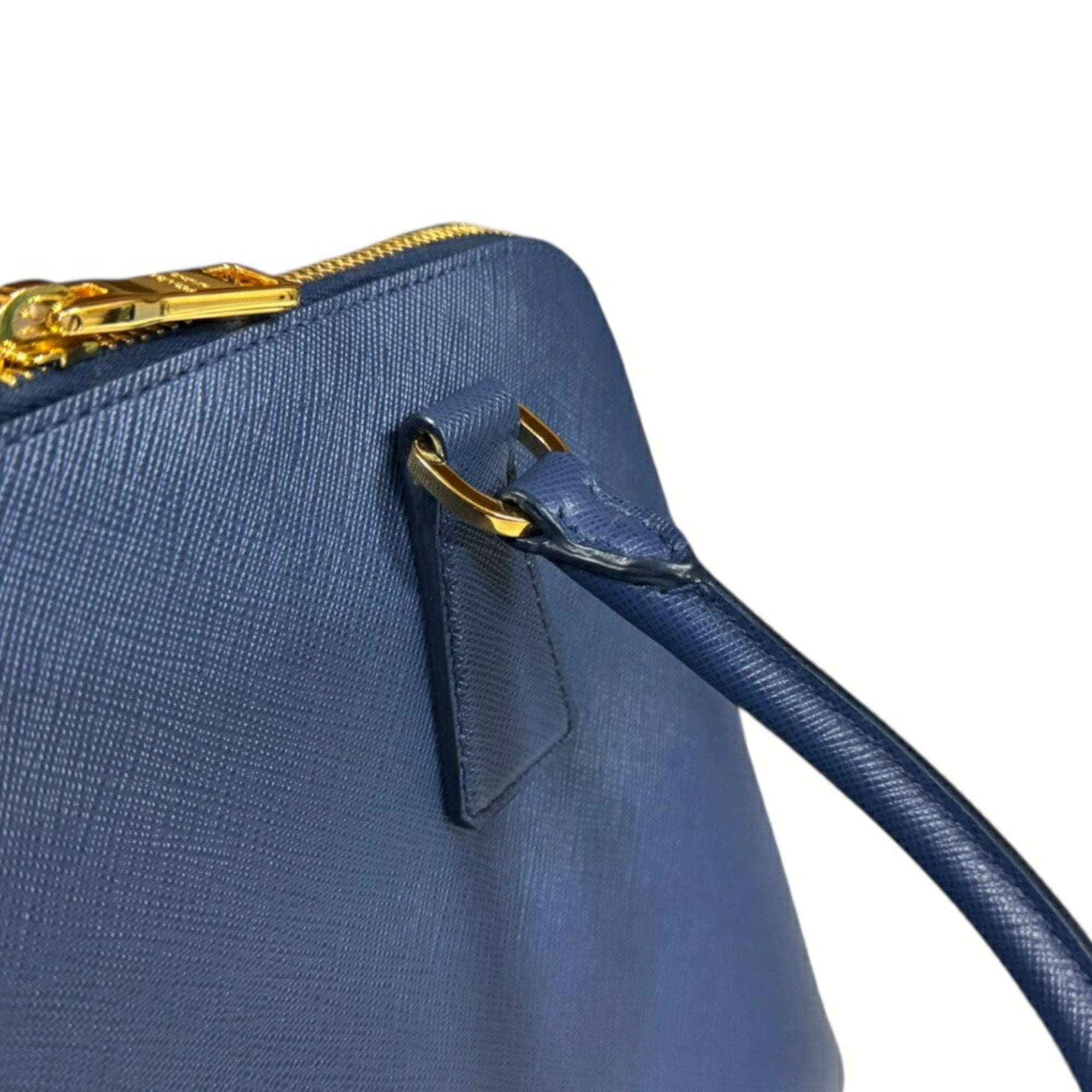 Pre-Owned Prada Promenade Saffiano Shoulder Bag Leather BL0837