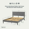 thumbnail image 2 of Mellow Olena Upholstered Platform Bed Frame with Diamond Channel Tufted Headboard, Queen, 2 of 12