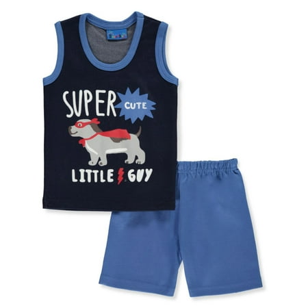 Sweet & Soft Baby Boys' Super Dog 2-Piece Shorts Set Outfit