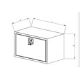 thumbnail image 4 of Qinaqin 24-14-16 inch Underbody Truck Tool Caja Resistente Steel Trailer Tongue Cerrable cm de Anchoaterproof Tools Organizador Almacenamiento Chest para Pick Ups, 4 of 5