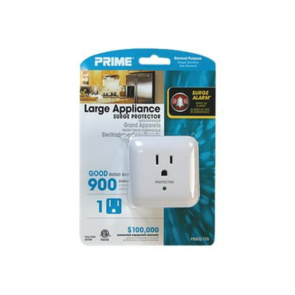 Prime PB802105 - Parasurtenseur - AC 125 V - 1875 Watt - Connecteurs de Sortie : 1