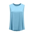 thumbnail image 5 of Miluxas Women's Sleeveless Camisole Tops - Summer Loose Tank Tops for Women, Wide Strap Blouse, Soft Slip Shirt Light Blue XXL(XXL), 5 of 5