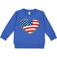 thumbnail image 2 of Inktastic American Flag Heart USA Patriotic Toddler Sweatshirt, 2 of 4