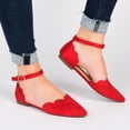 thumbnail image 7 of Journee Womens Lana Buckle Pointed Toe Ballet Flats, Widths Available, 7 of 7