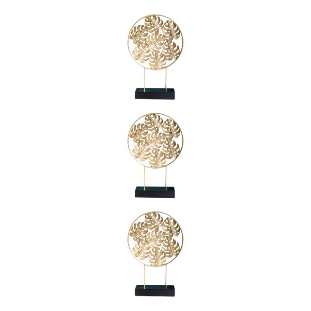 Guardoinrt Creative Nordic Home Decoration Accessories Iron Office Home Desktop Decor Gold M 3Set