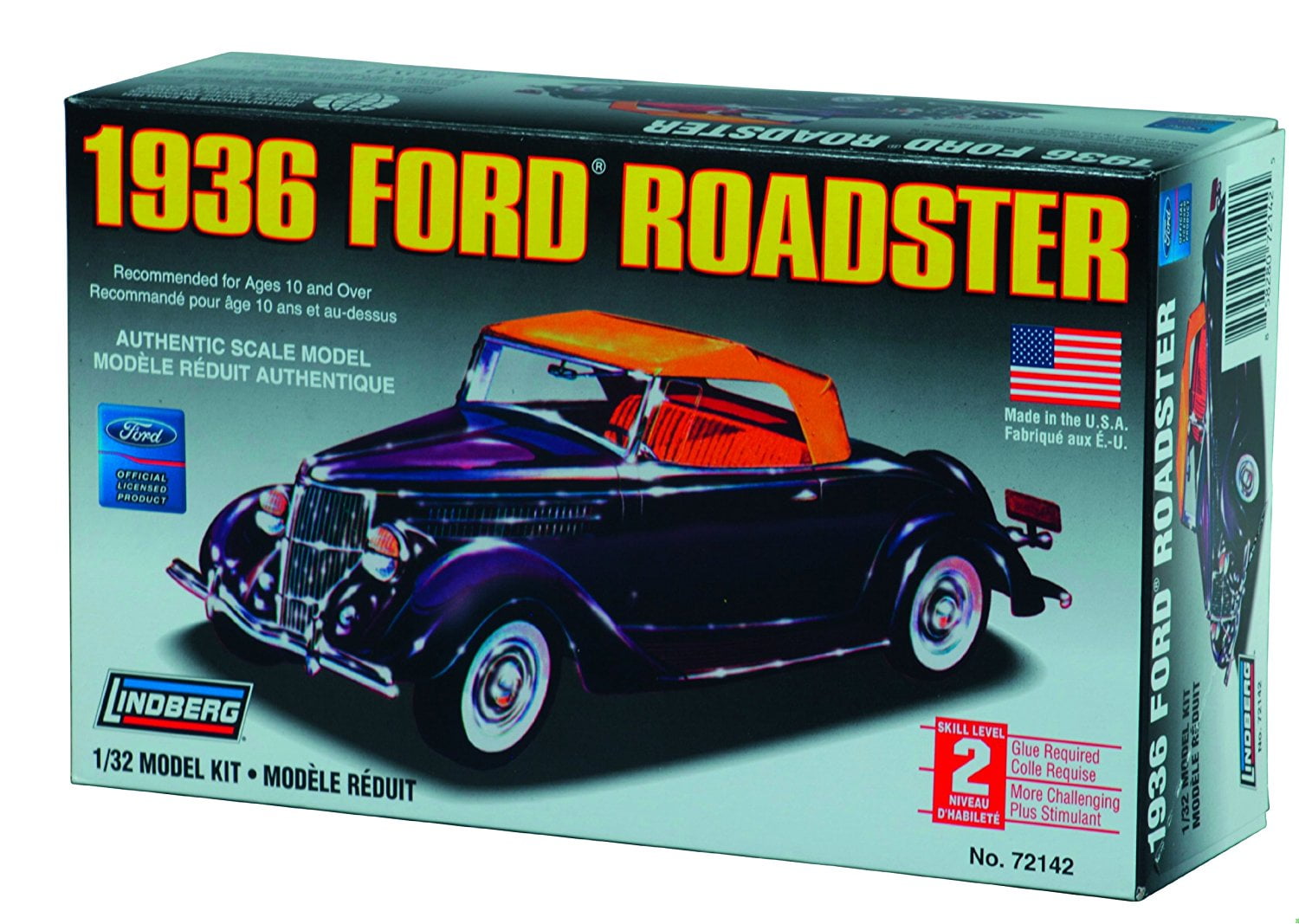 Lindberg 1936 Ford Roadster 1/32 Scale Plastic Model Car