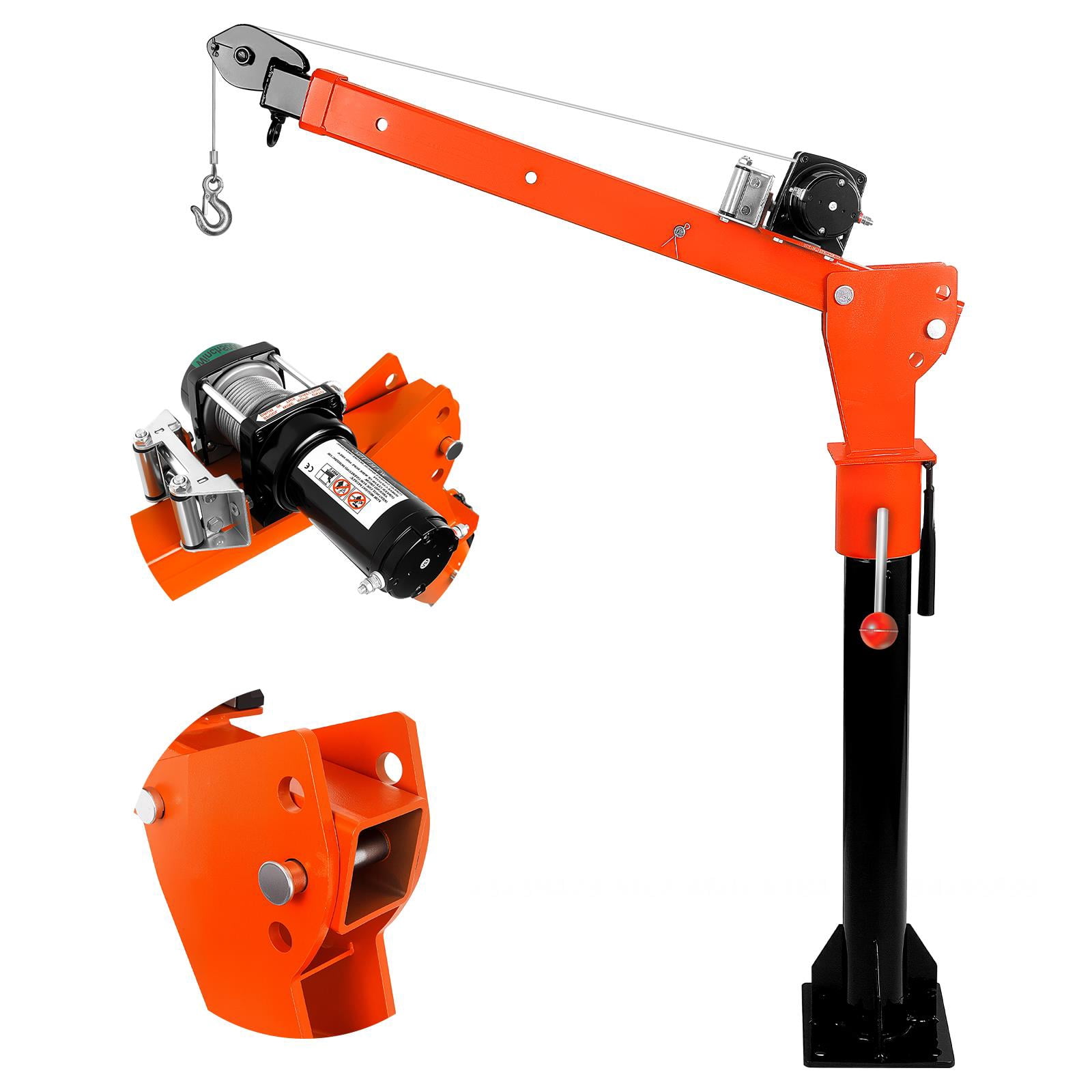 2200LBS Truck Crane, 12V DC Rotatable Crane with 360° Movement, Adjustable Boom Lift for Pickup Trucks