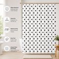 thumbnail image 5 of Polka Dot Shower Curtain Colorful Retro Cute Spot Vintage Fabric Decorative Bathroom Curtains with Hooks,180X180cm, 5 of 5