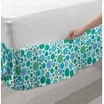 thumbnail image 2 of Polka Dots Bed Skirt, Pastel Big Little Circles Polka Dots Mosaic Artist Creativity Design, Elastic Bedskirt Dust Ruffle Wrap Around for Bedding Decor, 4 Sizes, Sea Green Turquoise, by Ambesonne, 2 of 2