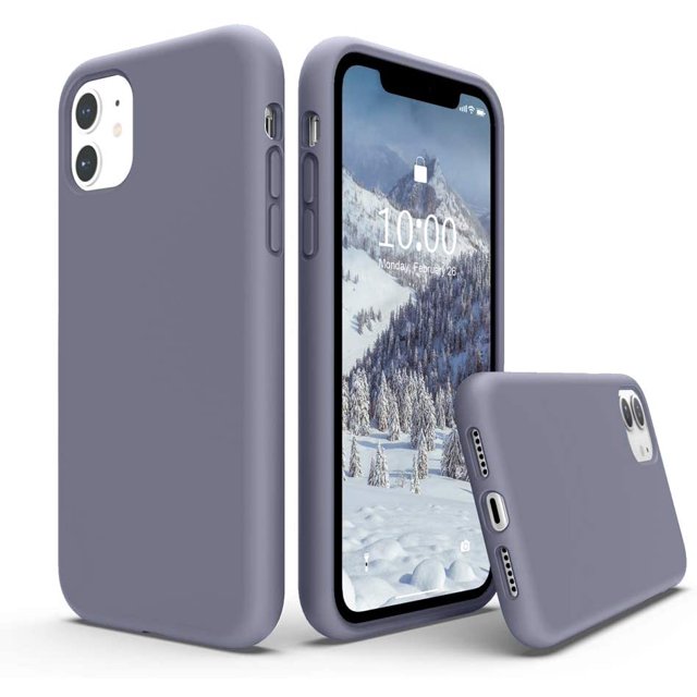AmPm Silicone Case for iPhone 11 Case, Liquid Silicone Protective Phone Case Cover (Full Body, Soft Case with Microfiber Lining) Compatible with iPhone 11 6.1" (Pine Green)