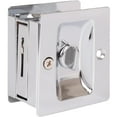 thumbnail image 2 of Premium Square Pocket Door Lock, Privacy (Bed/Bath) Latch, Clear Pack, Polished Chrome by Stone Harbor Hardware, 2 of 3