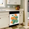 thumbnail image 3 of Nasturtiums on linen-4 Dishwasher Magnet Cover Decorative Sticker for Home Cabinet Kitchen 23" x26", 3 of 5