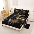 thumbnail image 2 of Erosebridal Football Ice Cream Kids Queen Sheet Sets,Vintage Camouflage Print Bed Set 4 Pieces, 2 of 6