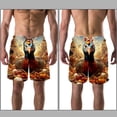 thumbnail image 3 of luoweisi Men's Beach Shorts Quick Dry Swim Trunks with Mesh Lining Thanksgiving Turkey 2XL, 3 of 5