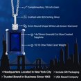 thumbnail image 2 of Gem Stone King 10.10 Ct Blue Created Sapphire G-H Lab Grown Diamond 925 Sterling Silver Pendant, 2 of 5