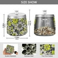 thumbnail image 2 of Yayeee Ashtray with Lid for Cigarette Smokeless Stainless Steel Home Ash Holder, Beige Flower Pattern, 2 of 7