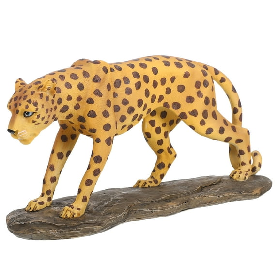 FRCOLOR Fake Leopard Sculpture Realistic Resin Leopard Statue Decorative Animal Figurine for Office Desk Home Bookshelf Animal Decorations