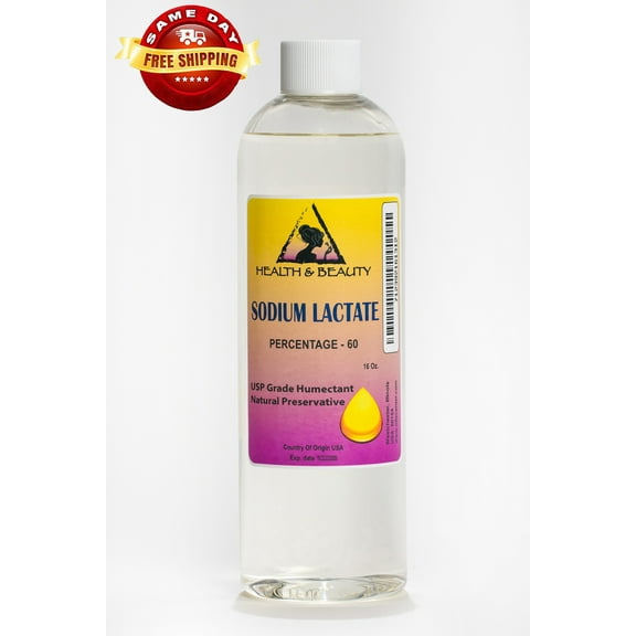 Sodium lactate 60% natural usp preservative liquid humectant 100% pure 32 oz