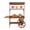 Brown, variant on ToppiJoy Candy Cart Display Stand, Flower Cart Stand with Wheels, Market Wooden Rolling Table Carts for Display Flower Candy (White)