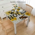thumbnail image 2 of nygtbtfer  Fitted Tablecloth Elastic Edged Table Cover,Watercolor Sweet Honey Bees Wipeable Table Cloths for Kitchen Dining Party Fit up  Tables,Abstract Yellow Honeycomb Hexagon, 2 of 7