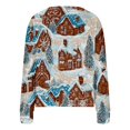 thumbnail image 4 of Puntoco Chaqueta Informal Con Botones Y Estampado Navideño Para Mujer, 4 of 5