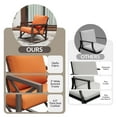 thumbnail image 4 of UDPATIO Rocking Chair Bistro Set, 3 Piece Outdoor Patio Furniture Set with 2 Rockers and 1 Metal Coffee Table with Thick Cushions for Porch, Backyard, Poolside, Orange, 4 of 10