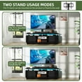 thumbnail image 3 of Uforic LED TV Stand with Mount & Power Outlet, Height Adjustable TV Mount for 75/65/60 inch TVs, Black, 3 of 6