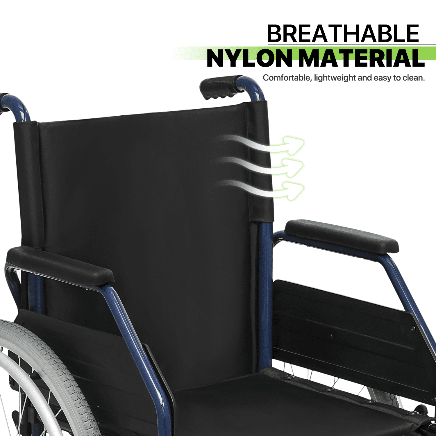 Magshion Self Propelled Foldable Transport Wheelchair, Lightweight Wheelchair with Flip Back Padded Armrests, Detachable Swing-away Footrests and Hand Magshion Self Propelled Foldable Transport Wheelchair, Lightweight Wheelchair with Flip Back Padded Armrests, Detachable Swing-away Footrests and Hand