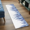 thumbnail image 3 of Runner Rug 2 x 6 Ft, Navy Blue Washable Non-Slip Floor Mat for Kitchen Hallway/Entryway, Summer Botanical Leaves Watercolor Long Kitchen Runner Area Rugs for Living Room, Low-Profile, 3 of 8