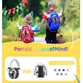 thumbnail image 5 of PROHEAR 032 Kids Ear Protection Ear Muffs, NRR 25dB Noise Reduction Childrens Earmuffs, Adjustable Headband Hearing Protectors for School, Sports Events, Concerts, Racing, Airports - Skull, 5 of 10